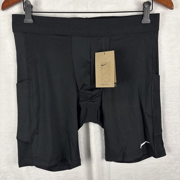 Nike Men’s Dri-Fit  Pro Fitness Tight Fit Long Shorts Black Size XL FB7963 010 - Picture 1 of 5